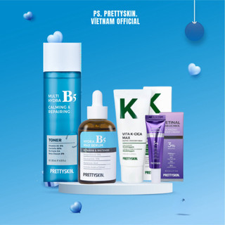 Combo 4 dành cho da khô nám Toner B5 Serum B5 thường Kem Vita K Retinal 10ml Oggyofficialstore