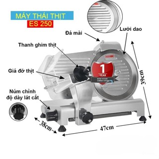 Máy thái thịt đông lạnh thịt chín ES250 chính hãng Điều chỉnh độ dảy mỏng 1-10mm