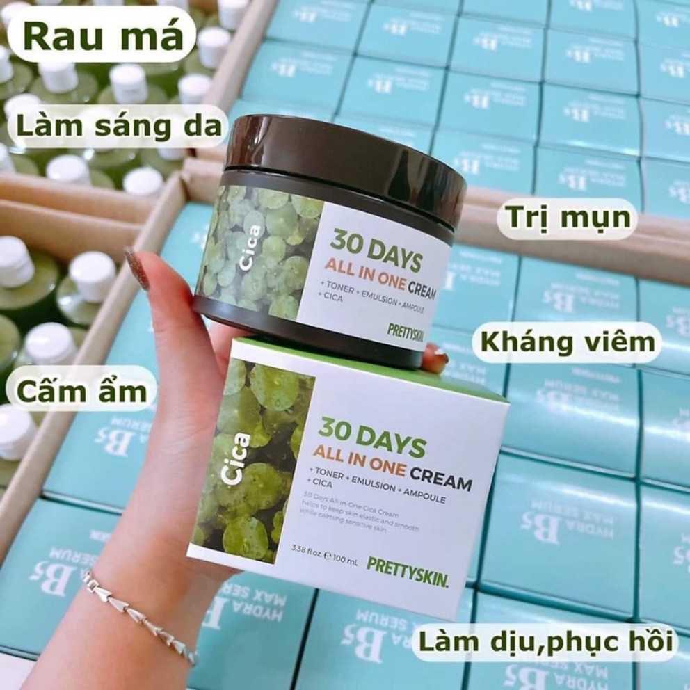 Kem Dưỡng Ẩm Phục Hồi Trắng Da Prettyskin 30 Days All In One Cream 100ml nhathuocanhan