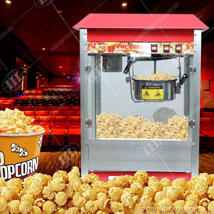 Máy nổ bỏng ngô, máy nổ bỏng bắp rang bơ bằng điện, làm tại nhà kinh doanh siêu lợi nhuận