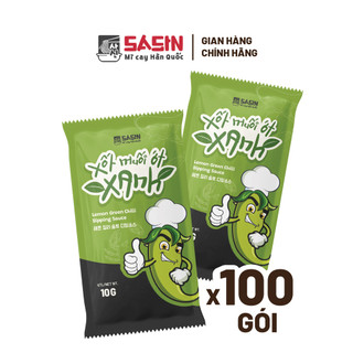  Xốt muối ớt xanh đóng gói Sasin 10g siêu tiện lợi  01 túi gồm 100 gói  BSET0080 