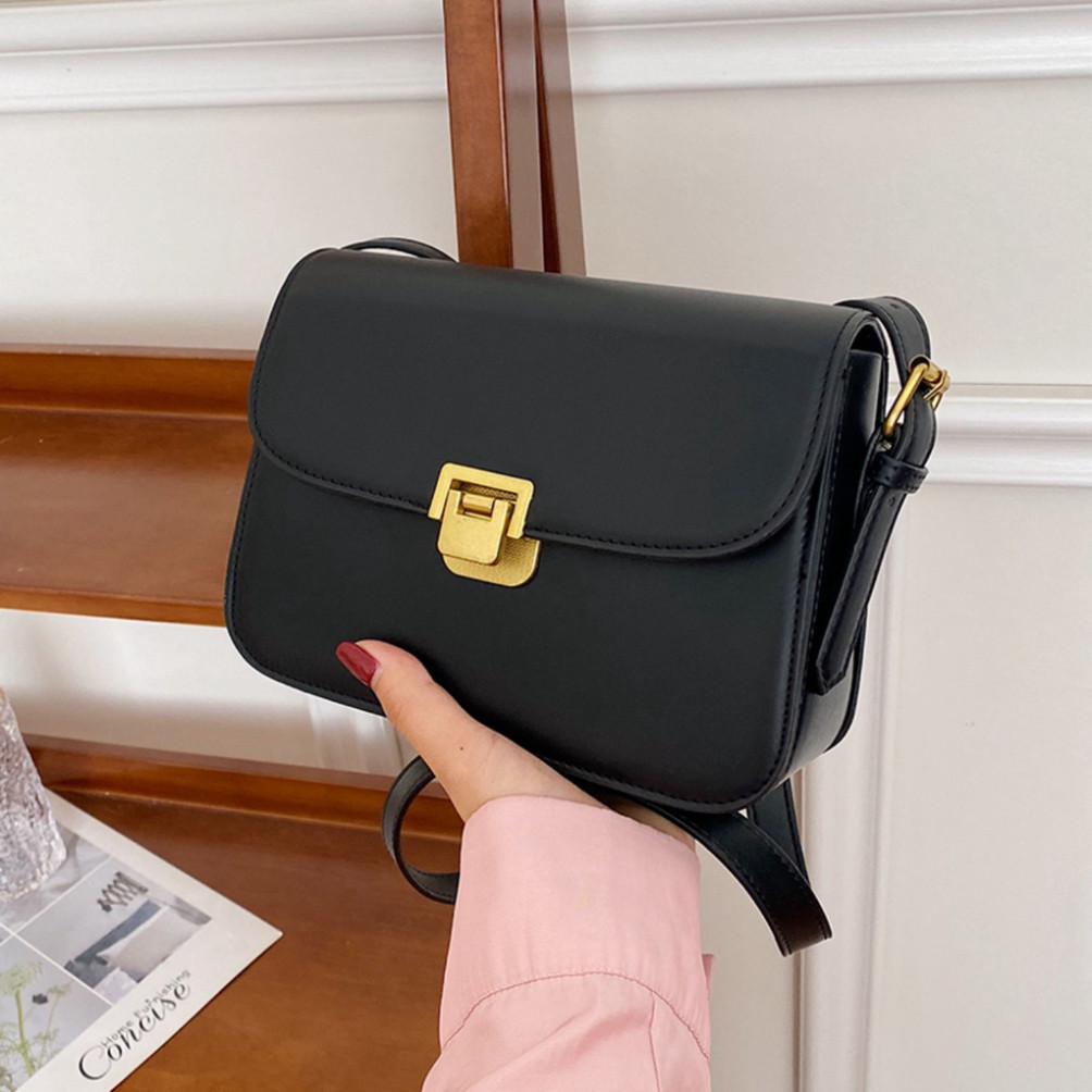 Túi xách nữ đeo chéo đẹp kẹp nách đeo vai cao cấp khoá gập màu sắc basic dễ phối đồ phong cách thời trang hàn quốc