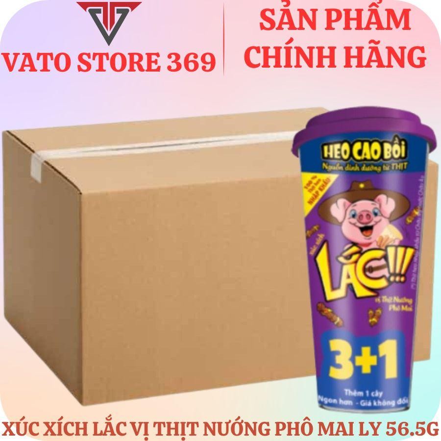 Xúc xích HEO CAO BỒI lắc hương vị thịt nướng phô mai ly 56.5g