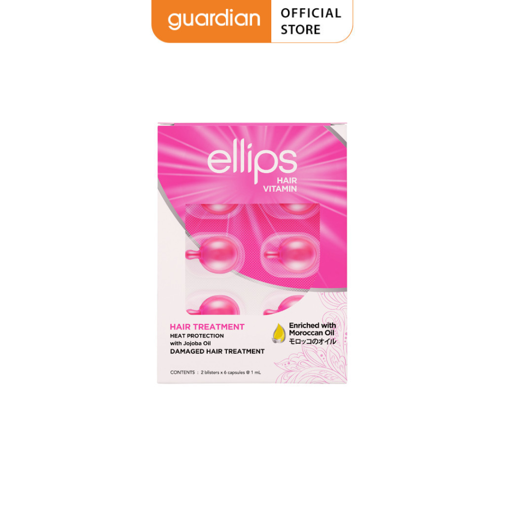 Serum Hỗ Trợ Giúp Phục Hồi Mái Tóc Hư Tổn Hair Vitamin Moroccan Oil Hair Treatment Ellips 12 Viên