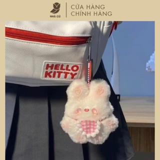  Móc Khóa Thú Bông Thỏ Trắng Đeo Yếm NHÀ CÚ Phong Cách Hàn Quốc Dễ Thương Hot Trend 139 140 141 142 143 