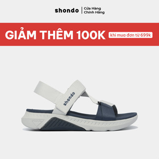 Giày Sandals Nam Nữ Shondo F7 Racing Phối Màu Xám Rêu Xanh Dương F7R2435