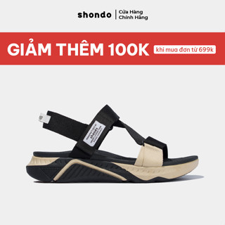 Giày Sandal Nam Nữ SHONDO F7 Racing Thời Trang, Êm, Nhẹ, Đi Học Đi Chơi Màu Đen Be F7R1125