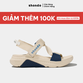Giày Sandals Nam Nữ Shondo F7 Racing Be Phối Xanh Dương F7R2530