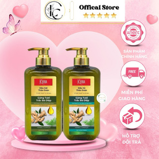  Cặp Dầu Gội Keera Thảo Dược Gừng Tươi Trắc Bá Diệp Giảm Ngứa Giảm Gãy Rụng Phục Hồi Tóc 500ML 