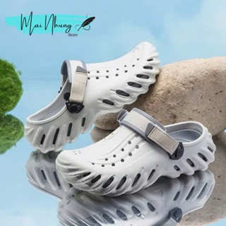 Dép quai hậu Cross TẶNG VỚ, giày sục xăng đan Cross quai ngang bít đầu nam nữ chống thấm nước