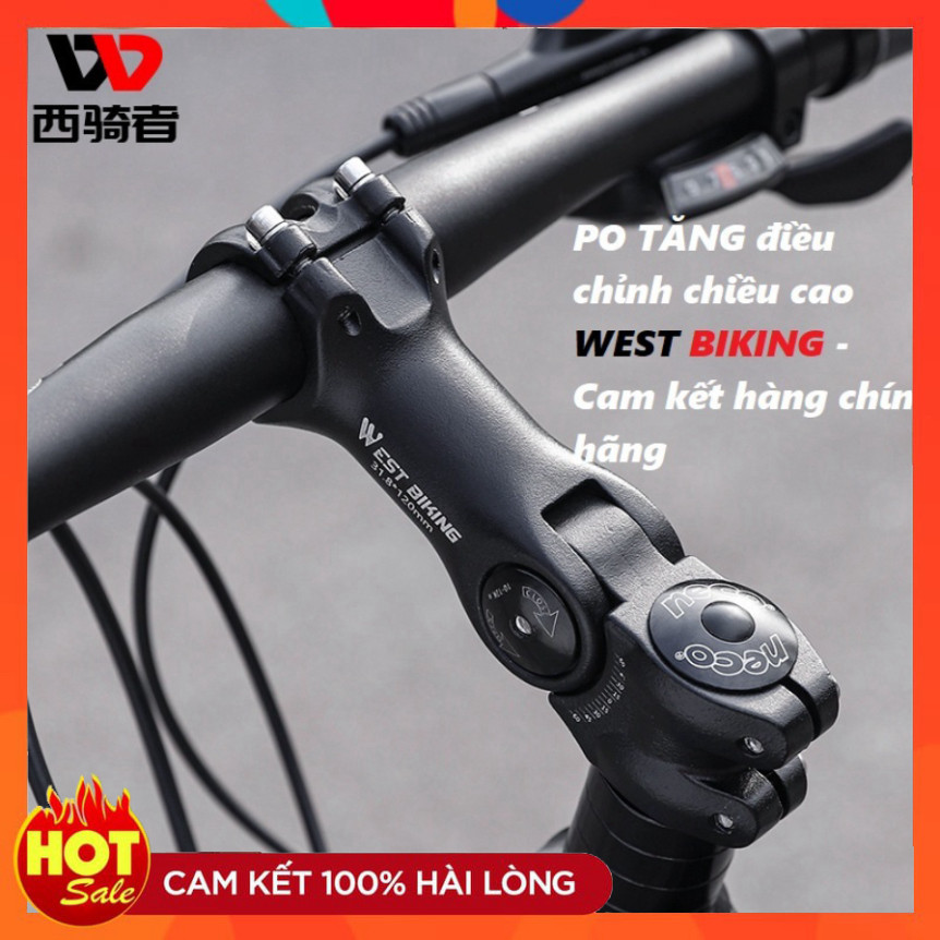 Pô tăng xe đạp thể thao West Biking 31.8x120 mm chất liệu hợp kim nhôm dễ điều chỉnh