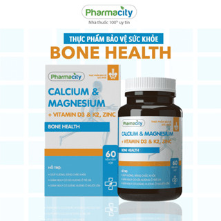 Thực phẩm bảo vệ chức năng Calcium & Magnesium, Vitamin D3 & K2, Zinc-Bone health (Chai 60 Viên)