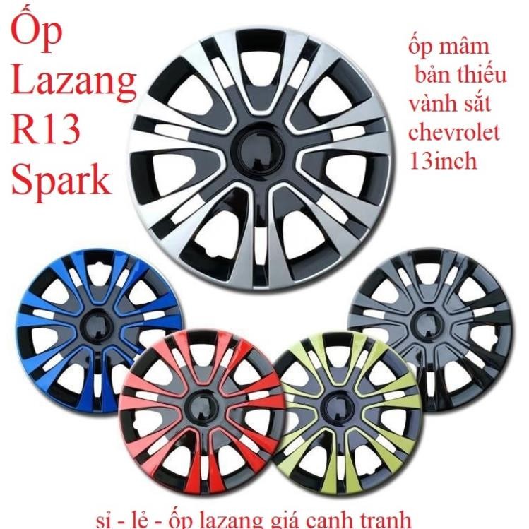 Bộ ốp LAZANG R13 Spark - ốp chụp mâm R13 SPARK - ốp mâm vành sắt R13 - lazang R13 Spark giá từ 1 đến