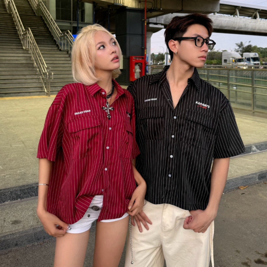 Áo Sơ Mi Boxy Karants Thêu 2 Mặt Túi Hộp Local Brand Streetwear Hot Trend - KR183 | BigBuy360 - bigbuy360.vn