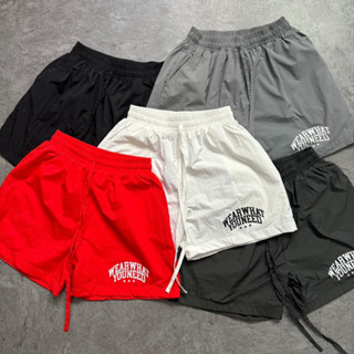 "XẢ KHO"Quần short dù WWYNSTU logo wwyn signature black / grey dù gió nhăn cao cấp 2 lớp