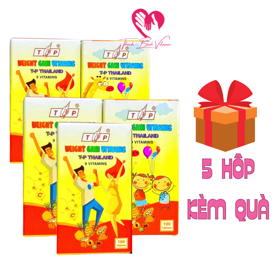 [Combo 5 Hộp Kèm QUÀ ] 9 Vitamin TP Thái Lan Chính Hãng, Hỗ Trợ Ăn Ngon, Ngủ Tốt, Cải Thiện Cân Nặng