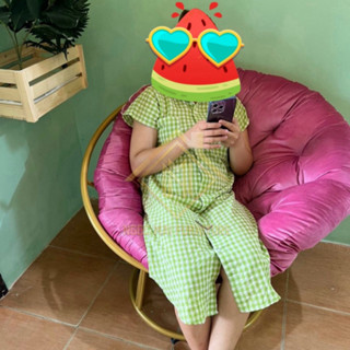 Ghế papason nghỉ ngơi - ghế làm việc lười khung sắt nệm nhung - bh 12 tháng