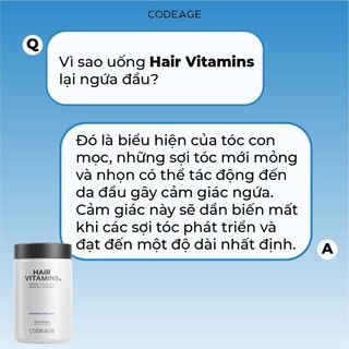 TPBVSK Viên uống hỗ trợ mọc tóc CodeAge Hair Vitamins 120 viên -cải thiện tình trạng tóc gãy rụng, tóc dày khỏe
