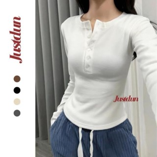 Áo thun tay dài len tăm thỏ Justdun T66 d.house