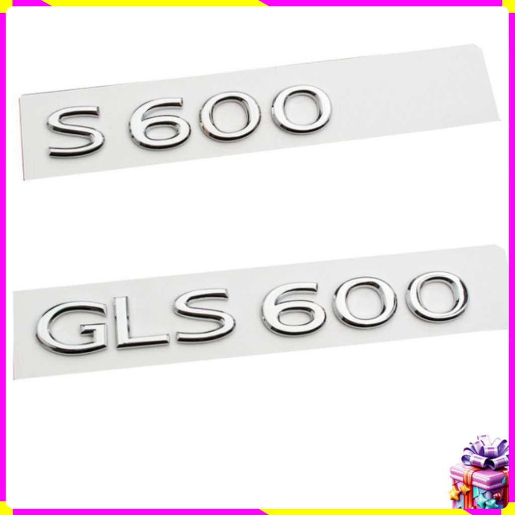 [NEW]  Decal tem chữ GLS600, S600 nhựa ABS dán đuôi xe ô tô Maybach, chất liệu nhựa ABS .