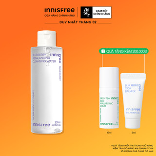 Nước tẩy trang cân bằng giữ ẩm da innisfree Blueberry Rebalancing Cleansing Water 200 mL
