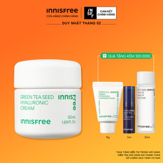 Kem dưỡng ẩm trà xanh và phục hồi da với Probiotics INNISFREE Probiotics Green Tea Seed Hyaluronic Cream 50ml