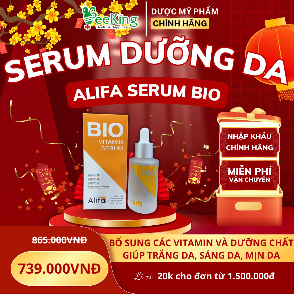 Serum phục hồi và dưỡng trắng sáng da ALIFA SERUM BIO - Lọ 35ml