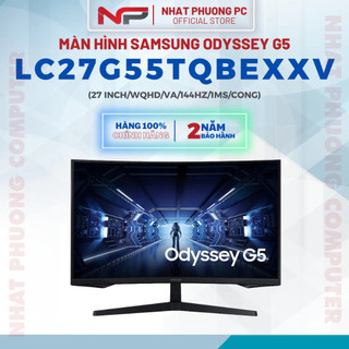  Màn hình cong Gaming Samsung Odyssey G5 LC27G55TQBEXXV 27" WQHD 144Hz  HDMI Displayport  