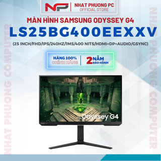 Màn hình Gaming Samsung Odyssey G4 LS25BG400EEXXV 25" FHD IPS 240Hz (HDMI, DP) - Bảo hành 24 tháng