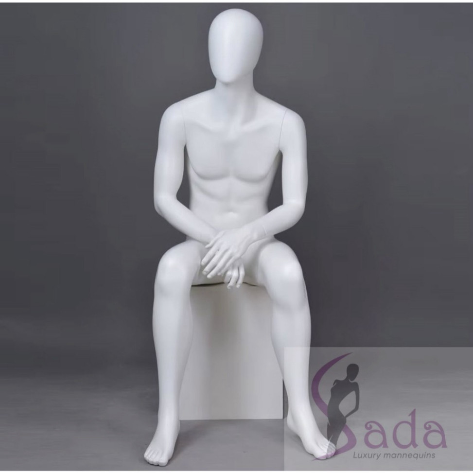 Manocanh nam nữ ngồi nhựa composite dáng chuẩn bền màu - Khang TX