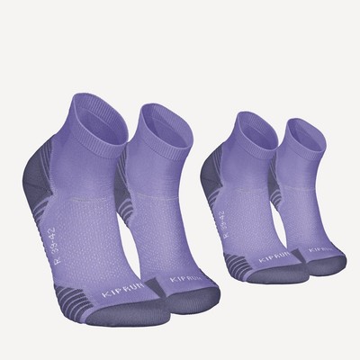 Gói 2 đôi tất chạy bộ cổ vừa Run 500 DECATHLON Kiprun 8810439