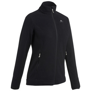  Áo khoác nỉ hiking vùng núi mh120 cho nữ đen DECATHLON quechua mã 8505621 