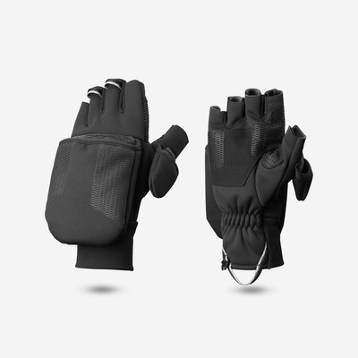 Găng tay trekking giữ ấm và chống gió MT900 đen DECATHLON Forclaz 8738803