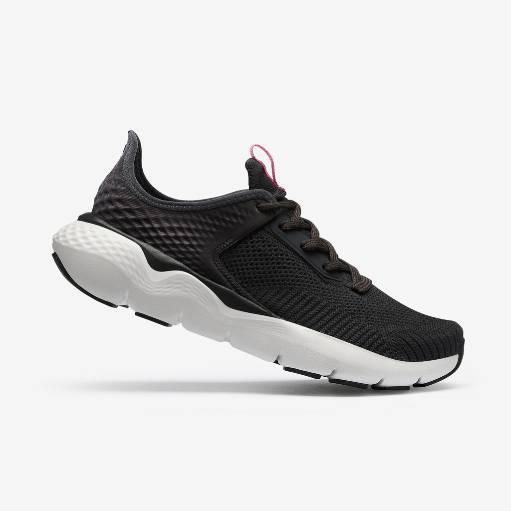 Giày chạy bộ jogflow 500k cho nữ xám đen DECATHLON KALENJI mã 8640202