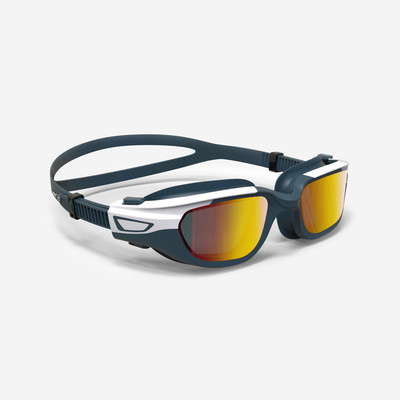 Kính bơi tròng kính tráng gương spirit cỡ s vàng/trắng/ngọc lam DECATHLON NABAIJI mã 8797174