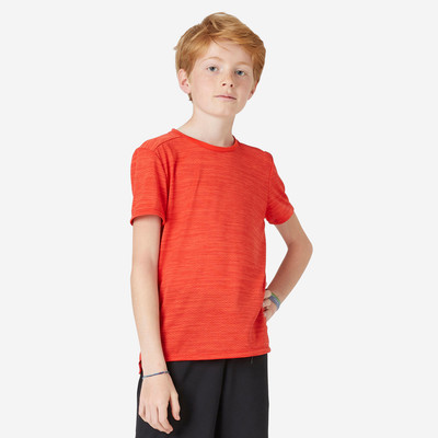 Áo thun vải tổng hợp thoáng khí 500 cho trẻ em đỏ Decathlon DOMYOS mã 8649108