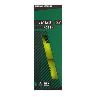 Hộp 3 quả bóng tennis tb120 xanh lá cây Decathlon ARTENGO mã 8590424