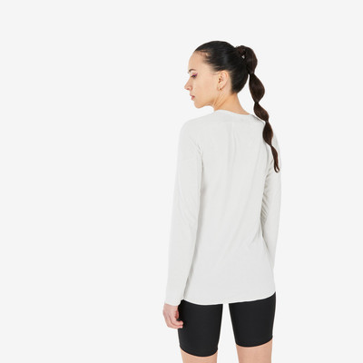Áo thun dã ngoại nữ mh500 màu be Decathlon QUECHUA mã 8843939