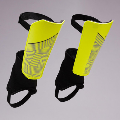 Nẹp ống đồng đá bóng người lớn giúp bảo vệ hiệu quả f140 vàng/đen Decathlon KIPSTA mã 8383803