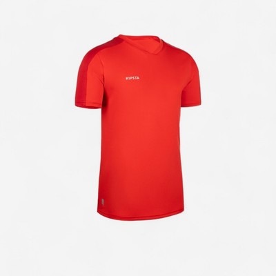 Áo thun đá bóng trẻ em ngắn tay essential đỏ Decathlon KIPSTA mã 8817146