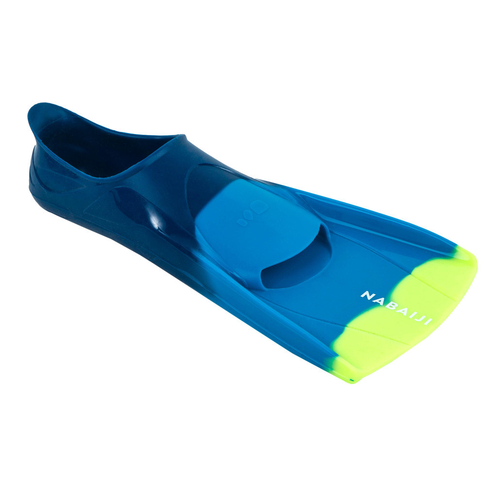 Chân vịt bơi ngắn silifins xanh dương/vàng Decathlon NABAIJI mã 8574328