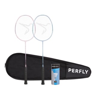 Vợt cầu lông br 560 lite cho người lớn xám/hồng DECATHLON PERFLY mã 8626476