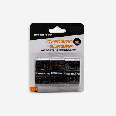 Hộp 3 dây quấn cán vợt cầu lông quick dry đen DECATHLON PERFLY mã 8552624