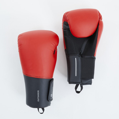 Găng tay đấm bốc 100 đỏ DECATHLON OUTSHOCK mã 8651249