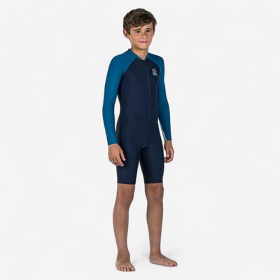 Đồ bơi liền thân bé trai tay dài 100 xanh dương Decathlon NABAIJI mã 8807068