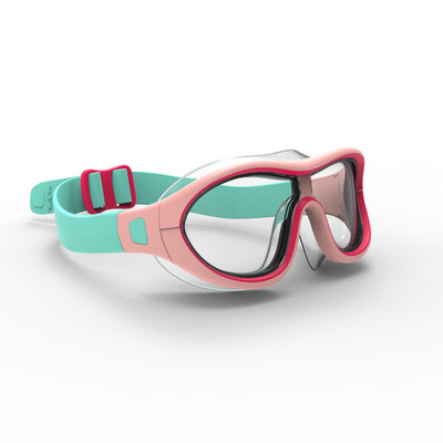 Kính bơi tròng kính trong suốt swimdow 100 cỡ s hồng DECATHLON NABAIJI mã 8646218