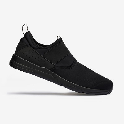 Giày đi bộ cho nam slip-on pw 160 đen DECATHLON NEWFEEL mã 8774141