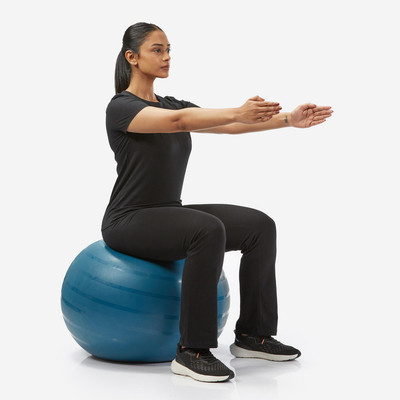 Áo thun tập fitness nữ 100 đen DECATHLON Domyos 8737888