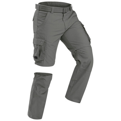 Quần dài du lịch trekking cho nam DECATHLON forclaz travel 100 kaki