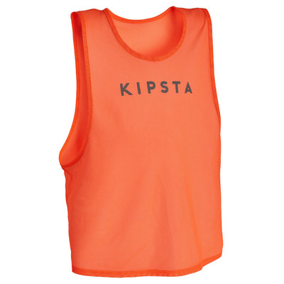 Áo bib luyện tập cho người lớn DECATHLON kipsta cam dạ quang mã 8526947